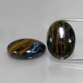 17.13캐럿 천연 멀티컬러 피터사이트 보석, 타원형 컷, 18.1×13.1 mm, 불투명체