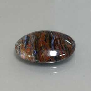 6.80캐럿 천연 멀티컬러 피터사이트, 타원형 컷, 16.9×13.2 mm, 불투명체