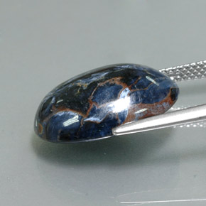 9.37캐럿 천연 멀티컬러 피터사이트, 타원형 컷, 17.9×13.2 mm, 불투명체