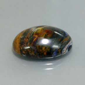 9.76캐럿 천연 멀티컬러 피터사이트, 타원형 컷, 17.9×13.3 mm, 불투명체