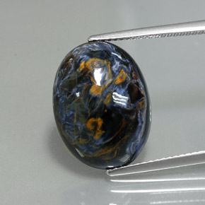 9.96캐럿 천연 멀티컬러 피터사이트, 타원형 컷, 17.6×13.2 mm, 불투명체