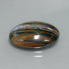 7.66캐럿 천연 멀티컬러 피터사이트, 타원형 컷, 17.7×12.9 mm, 불투명체