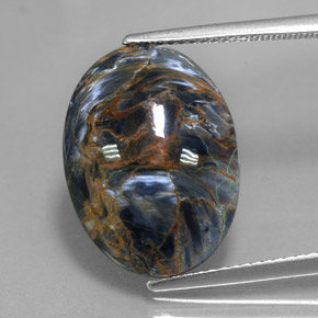 7.50캐럿 천연 멀티컬러 피터사이트, 타원형 컷, 18.3×13.5 mm, 불투명체