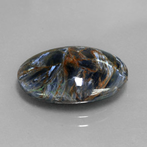 7.50캐럿 천연 멀티컬러 피터사이트, 타원형 컷, 18.3×13.5 mm, 불투명체