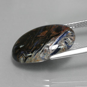7.94캐럿 천연 멀티컬러 피터사이트, 타원형 컷, 18×13 mm, 불투명체