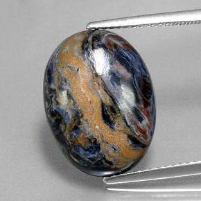 8.32캐럿 천연 멀티컬러 피터사이트, 타원형 컷, 17.1×12.7 mm, 불투명체