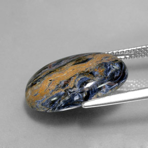 8.32캐럿 천연 멀티컬러 피터사이트, 타원형 컷, 17.1×12.7 mm, 불투명체