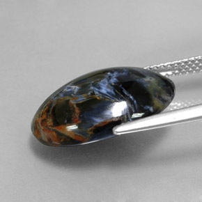 8.86캐럿 천연 다색 피터사이트, 타원형 컷, 불투명체