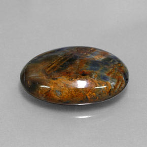 8.32캐럿 천연 멀티컬러 피터사이트, 타원형 컷, 17.9×13 mm, 불투명체