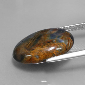 8.32캐럿 천연 멀티컬러 피터사이트, 타원형 컷, 17.9×13 mm, 불투명체