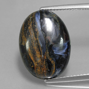 8.49캐럿 천연 멀티컬러 피터사이트, 타원형 컷, 18×13.2 mm, 불투명체