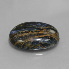 8.49캐럿 천연 멀티컬러 피터사이트, 타원형 컷, 18×13.2 mm, 불투명체