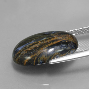 8.49캐럿 천연 멀티컬러 피터사이트, 타원형 컷, 18×13.2 mm, 불투명체