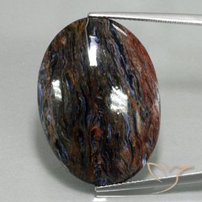 25.84ct 자연스러운 다색 피터사이트, 타원형, 불투명체