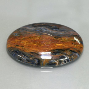 21.00캐럿 천연 멀티컬러 피터사이트, 타원형 컷, 30.1×22.2 mm, 불투명체