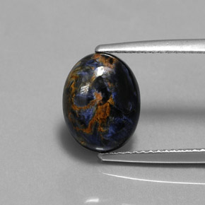 3.23캐럿 천연 다색 피터사이트, 타원형 컷, 불투명체