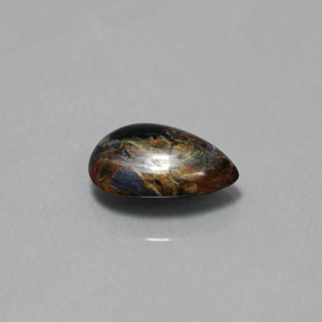 2.07캐럿 천연 멀티컬러 피터사이트, 배 모양, 10.6×7.2 mm, 불투명체