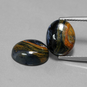 캐럿 천연 멀티컬러 피터사이트 보석, 타원형 컷, 11.3×9.3 mm, 불투명체