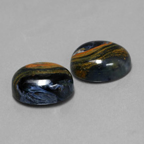 캐럿 천연 멀티컬러 피터사이트 보석, 타원형 컷, 11.3×9.3 mm, 불투명체