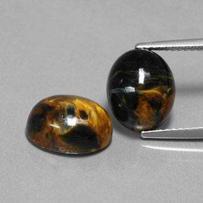 캐럿 천연 다색 피터사이트 보석, 타원형 컷, 불투명체