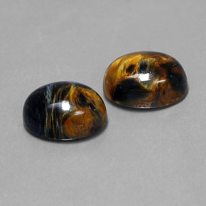 캐럿 천연 다색 피터사이트 보석, 타원형 컷, 불투명체