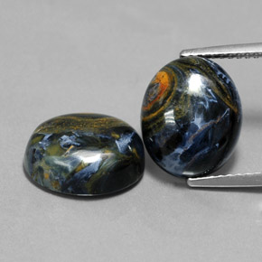 캐럿 천연 멀티컬러 피터사이트 보석, 타원형 컷, 12.2×10.1 mm, 불투명체