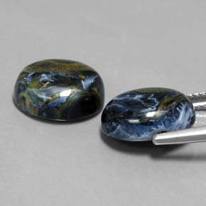 캐럿 천연 멀티컬러 피터사이트 보석, 타원형 컷, 12.2×10.1 mm, 불투명체
