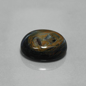 4.34캐럿 천연 멀티컬러 피터사이트, 타원형 컷, 12.2×10 mm, 불투명체