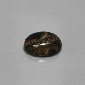 3.84캐럿 천연 멀티컬러 피터사이트, 타원형 컷, 11.9×9.9 mm, 불투명체