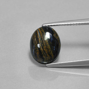 3.33캐럿 천연 멀티컬러 피터사이트, 타원형 컷, 11.1×8.9 mm, 불투명체