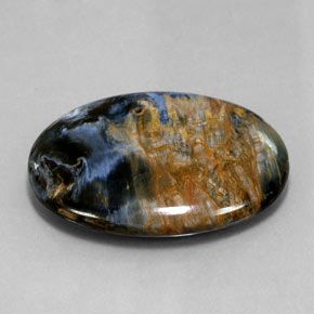 25.12캐럿 천연 멀티컬러 피터사이트, 타원형 컷, 30.1×22 mm, 불투명체