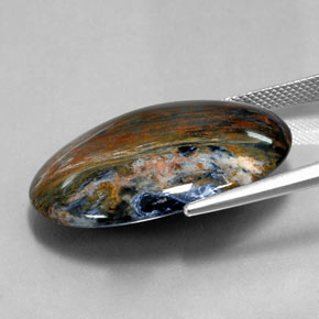 28.09캐럿 천연 다색 피터사이트, 타원형 컷, 불투명체