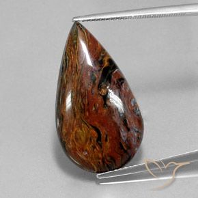 13.70ct 자연스러운 다색 피터사이트, 배 모양, 불투명체
