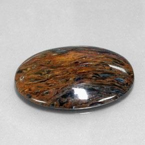 22.70캐럿 천연 멀티컬러 피터사이트, 타원형 컷, 30.1×22.3 mm, 불투명체
