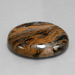 36.42캐럿 천연 멀티컬러 피터사이트, 타원형 컷, 29.9×22.1 mm, 불투명체
