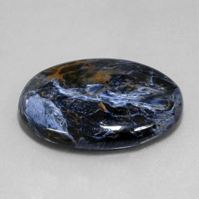 27.74캐럿 천연 멀티컬러 피터사이트, 타원형 컷, 30.1×22.1 mm, 불투명체