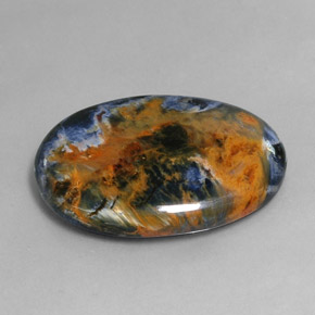 26.63캐럿 천연 멀티컬러 피터사이트, 타원형 컷, 29.9×21.8 mm, 불투명체