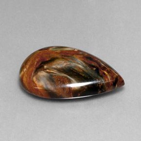 19.86캐럿 천연 멀티컬러 피터사이트, 배 모양, 28.3×18.8 mm, 불투명체