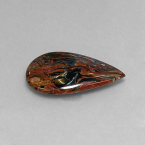 4.92캐럿 천연 멀티컬러 피터사이트, 배 모양, 20.6×12.6 mm, 불투명체