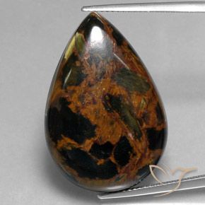 28.16ct 자연스러운 다색 피터사이트, 배 모양, 불투명체