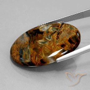 21.61캐럿 천연 다색 피터사이트, 타원형 컷, 불투명체