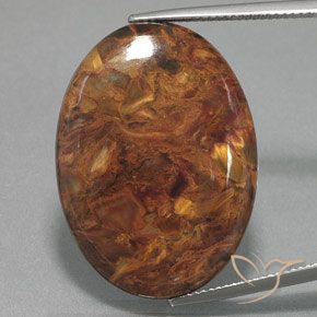 27.33ct 자연스러운 다색 피터사이트, 타원형, 불투명체