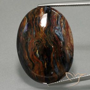 30.02ct 자연스러운 다색 피터사이트, 타원형, 불투명체