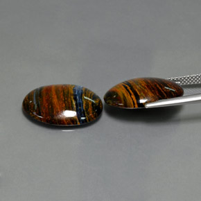 캐럿 천연 회청색 피터사이트 보석, 타원형 컷, 불투명체