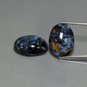 캐럿 천연 다색 피터사이트 보석, 타원형 컷, 불투명체