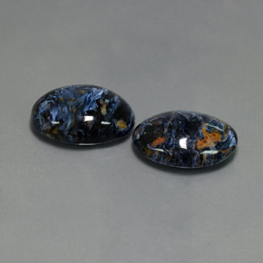 캐럿 천연 다색 피터사이트 보석, 타원형 컷, 불투명체