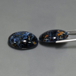 캐럿 천연 다색 피터사이트 보석, 타원형 컷, 불투명체