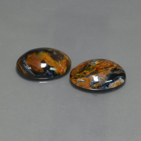 캐럿 천연 회청색 피터사이트 보석, 타원형 컷, 15.9×12.1 mm, 불투명체