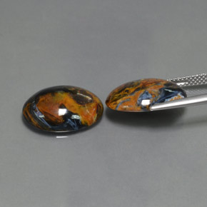 캐럿 천연 회청색 피터사이트 보석, 타원형 컷, 15.9×12.1 mm, 불투명체