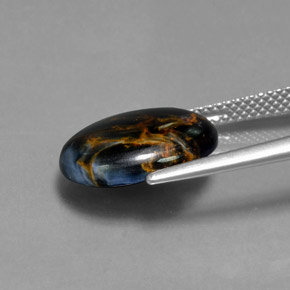 5.19캐럿 천연 다색 피터사이트, 타원형 컷, 불투명체